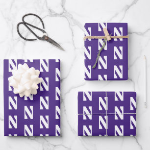Northwestern University   N Logo Wrapping Paper Sheets