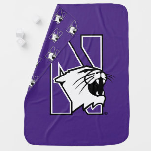 Northwestern University Primary Logo Baby Blanket