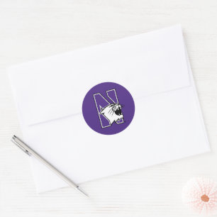 Northwestern University Primary Logo Classic Round Sticker
