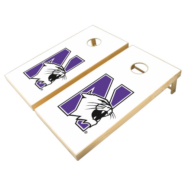 Northwestern University | Primary Logo Cornhole Set (Angled)