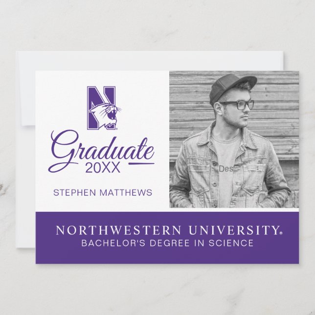 Northwestern University | Primary Logo Invitation (Front)