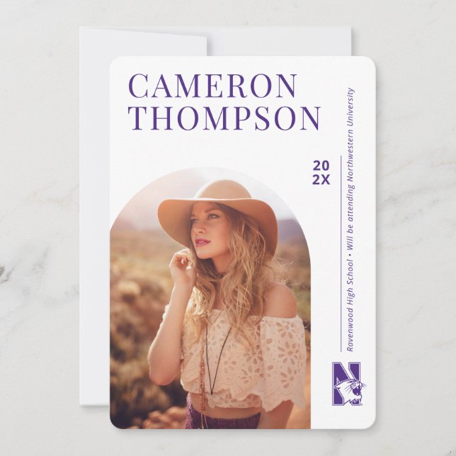 Northwestern University | Primary Logo Invitation (Front)