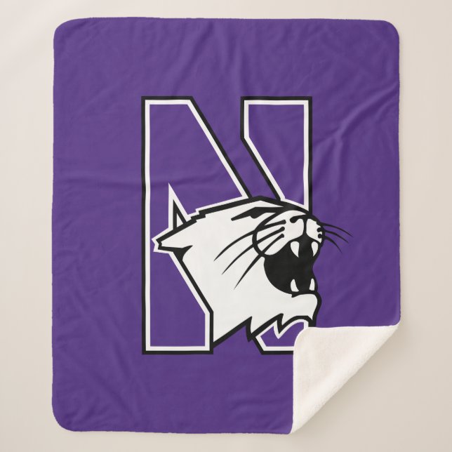 Northwestern University | Primary Logo Sherpa Blanket (Front)