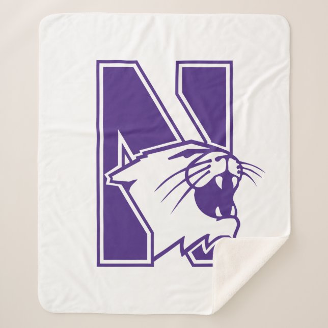 Northwestern University | Primary Logo Sherpa Blanket (Front)