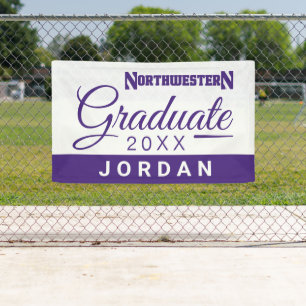 Northwestern University Wordmark Graduation Banner
