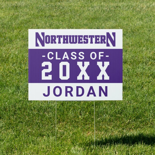 Northwestern University Wordmark | Graduation Sign (Insitu)