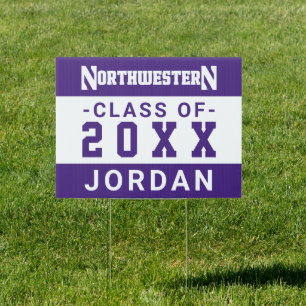 Northwestern University Wordmark Graduation Sign