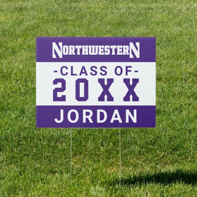 Northwestern University Wordmark | Graduation Sign (Insitu)