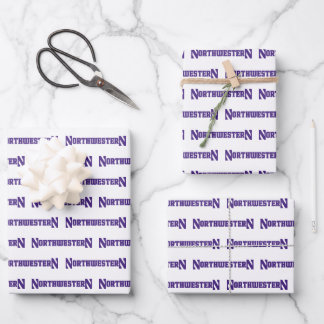 Northwestern University Wordmark Wrapping Paper Sheets