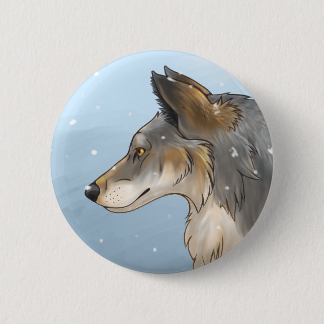 Northwestern Wolf Button (Front)