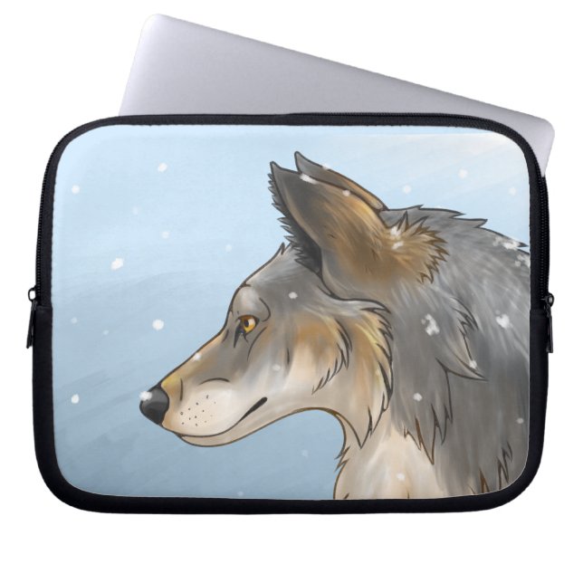 Northwestern Wolf Laptop Sleeve (Front)