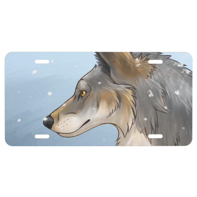 Northwestern Wolf License Plate (Front)