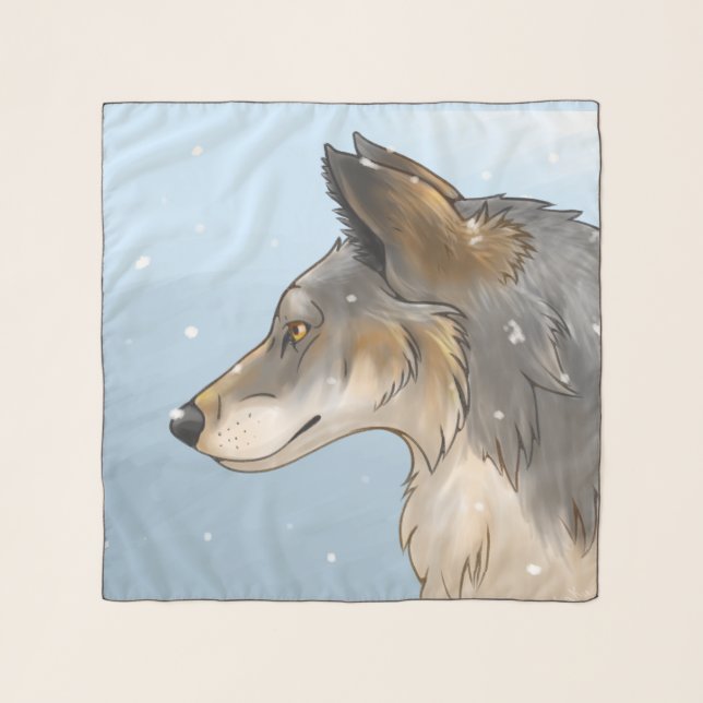 Northwestern Wolf Scarf (Front)