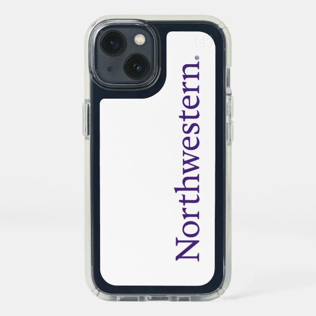 Northwestern Wordmark Speck iPhone 13 Case (Front)