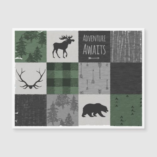 Northwoods Adventure Patchwork _ gray and green