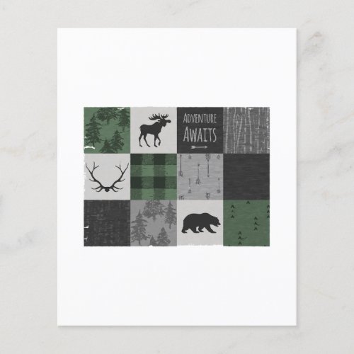 Northwoods Adventure Patchwork _ grey and green