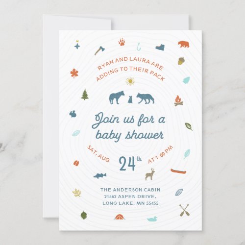 Northwoods Baby Shower Invitation