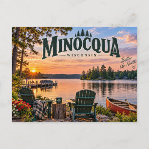 Northwoods Minocqua Wisconsin Postcard