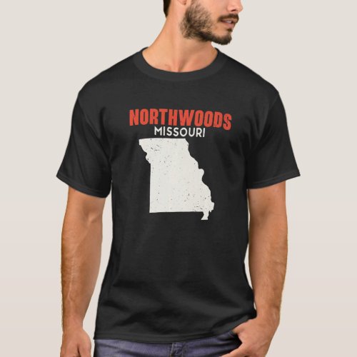 Northwoods Missouri USA State America Travel Misso T_Shirt