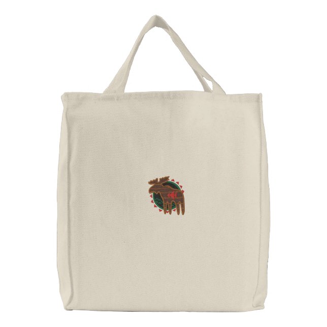 Northwoods Moose Embroidered Bag (Front)