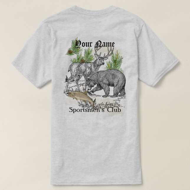 Northwoods Wildlife Sportsmen's Club Custom T-Shirt (Design Back)