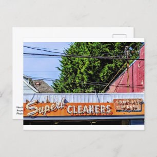 Northwst Neon: Superb Cleaners Holiday Postcard