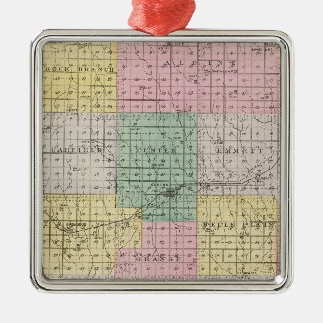 Norton County, Kansas Metal Ornament (Front)