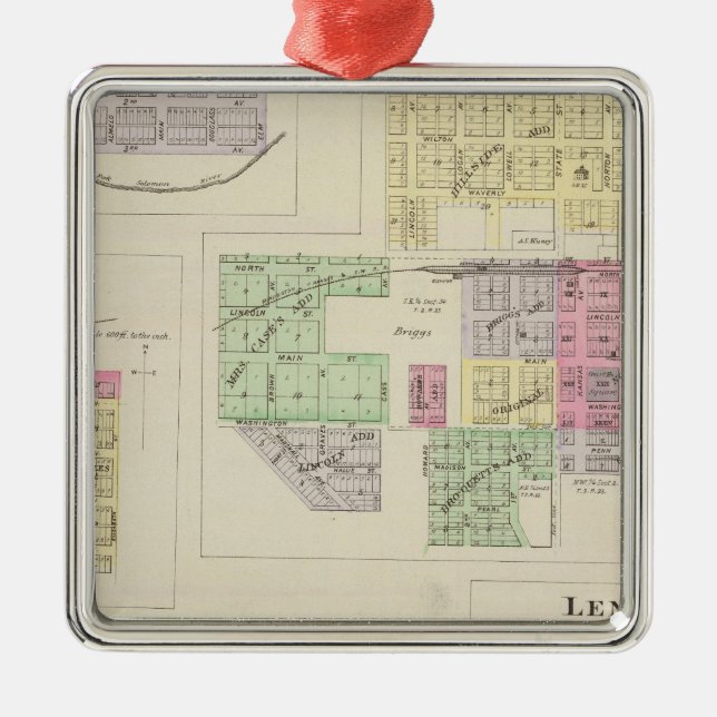 Norton, Lenora, Almena, Densmore, Almelo, Kansas Metal Ornament (Front)