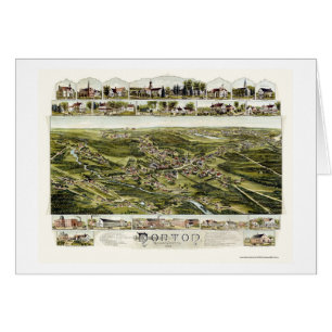 Norton, MA Panoramic Map - 1891 Cards