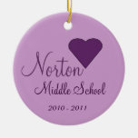 Norton Middle School Ornament at Zazzle
