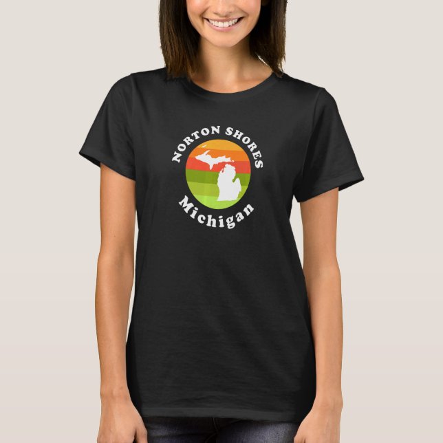 Norton Shores Michigan Outdoors Sunrise MI Vacatio T-Shirt (Front)