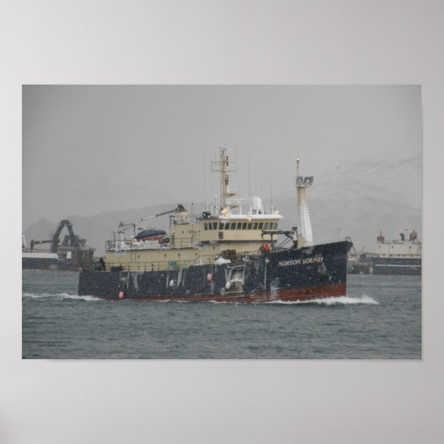 Norton Sound, Longliner in Dutch Harbor, Alaska Poster (Front)
