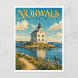 Norwalk Connecticut Sheffield Island GeoSaga Postcard