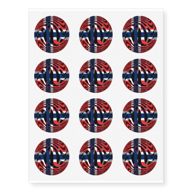Norway #1 temporary tattoos (Front)