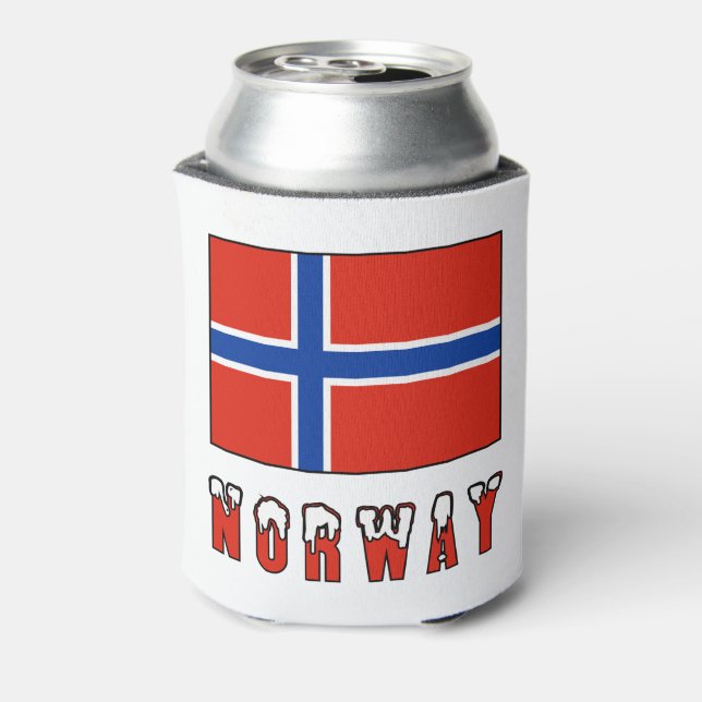 Norway and Norwegian Flag Can Cooler (Can Back)