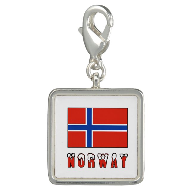 Norway and Norwegian Flag Charm (Front)