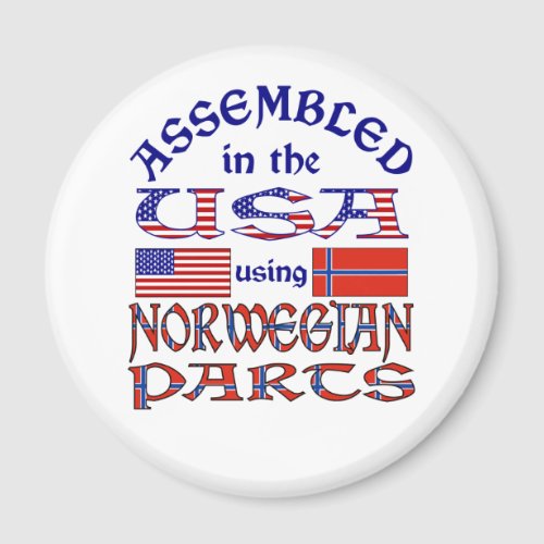 Norway and Norwegian Flag Magnet