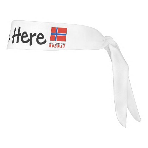 Norway and Norwegian Flag with Your Name Tie Headb Tie Headband