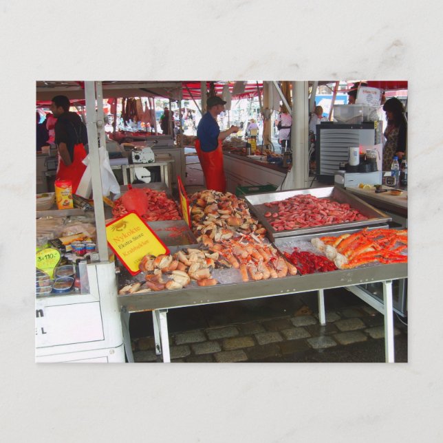 Norway, Bergen fish market Postcard (Front)