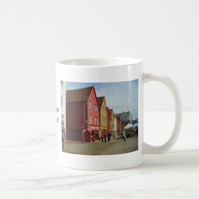 Norway, Bergen,painted houses on the waterfront Coffee Mug (Right)