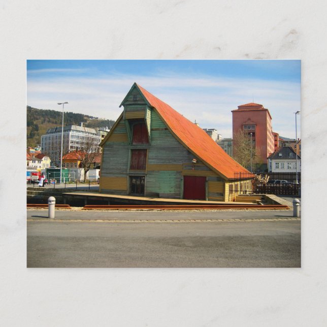 Norway,  Bergen, Traditional style warhouse, Postcard (Front)