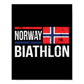 Norway Biathlon Target Skiing Shooting Competition Poster