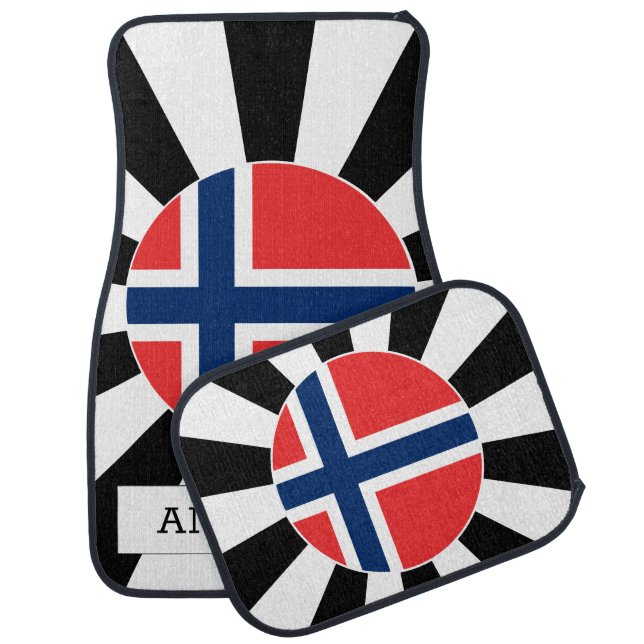 Norway Car Floor Mat & Norwegian Flag / Patriots (Set)