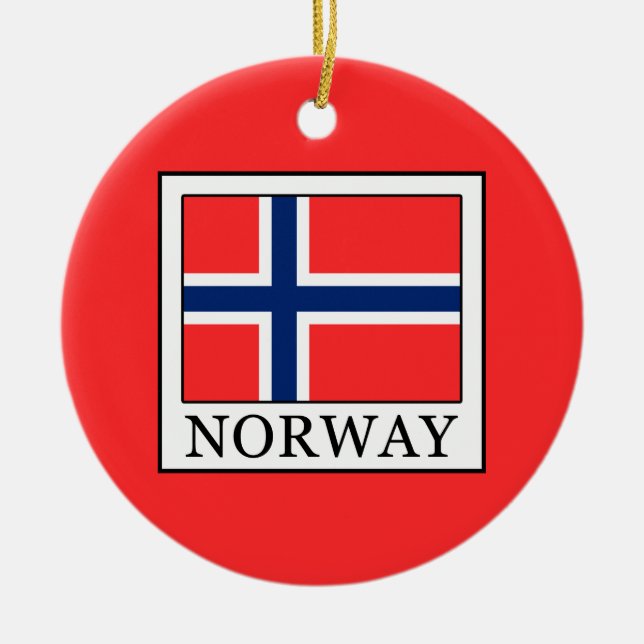 Norway Ceramic Ornament (Front)