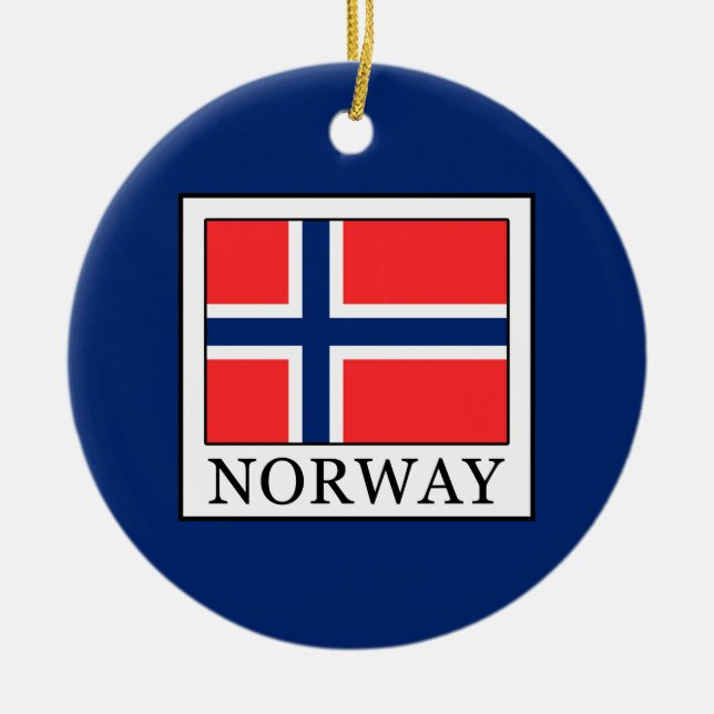 Norway Ceramic Ornament (Front)