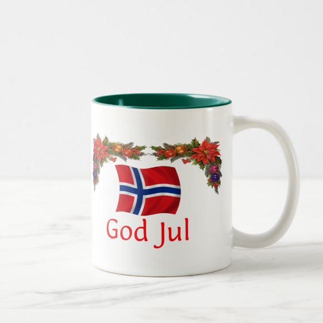 Norway Christmas Two-Tone Coffee Mug (Right)
