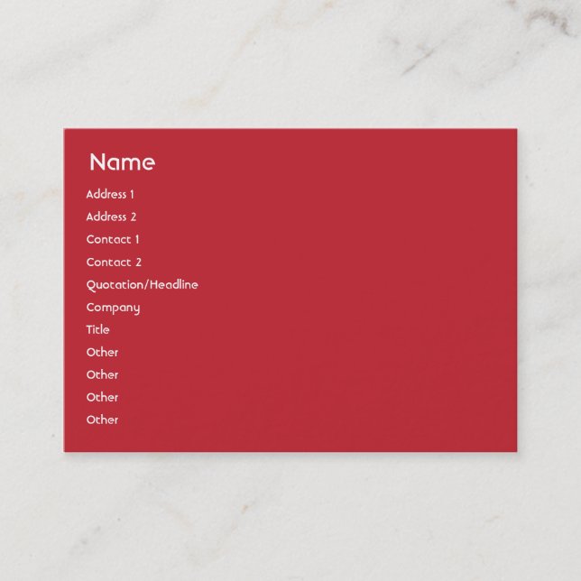 Norway - Chubby Business Card (Front)