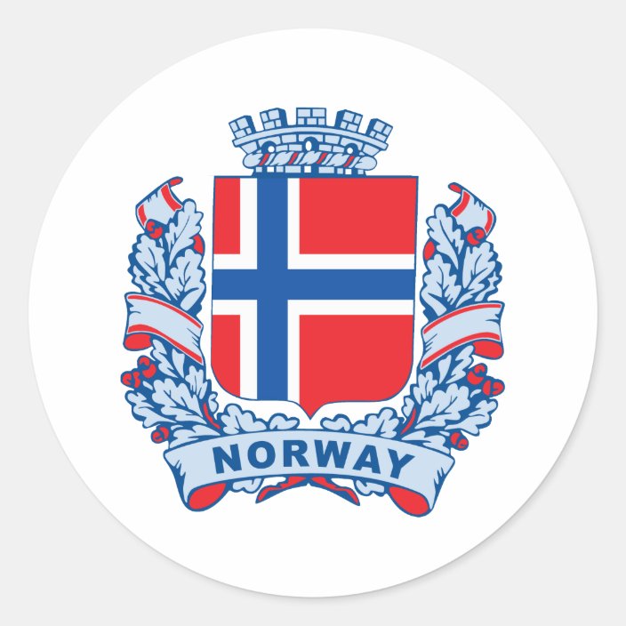 Norway Classic Round Sticker | Zazzle.com