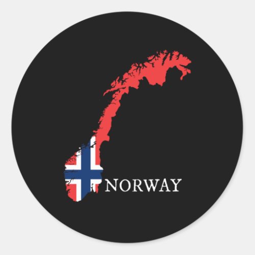 Norway Classic Round Sticker