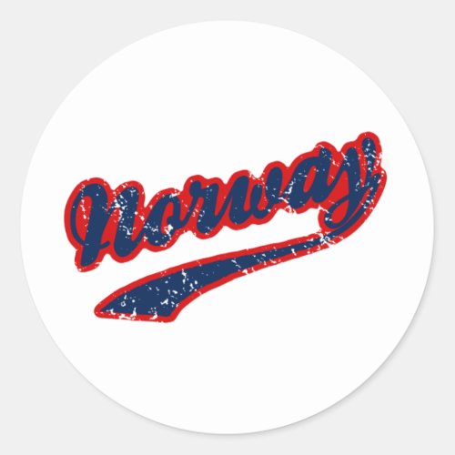 Norway Classic Round Sticker